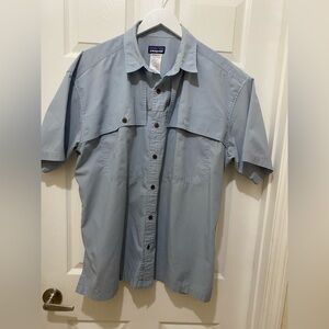 Patagonia Men's Sky Blue Button-Up Shirt